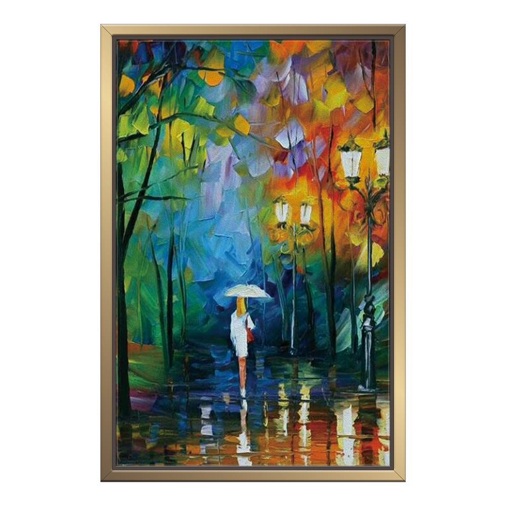 Walking Lady Water Painting Home Decoration Canvas