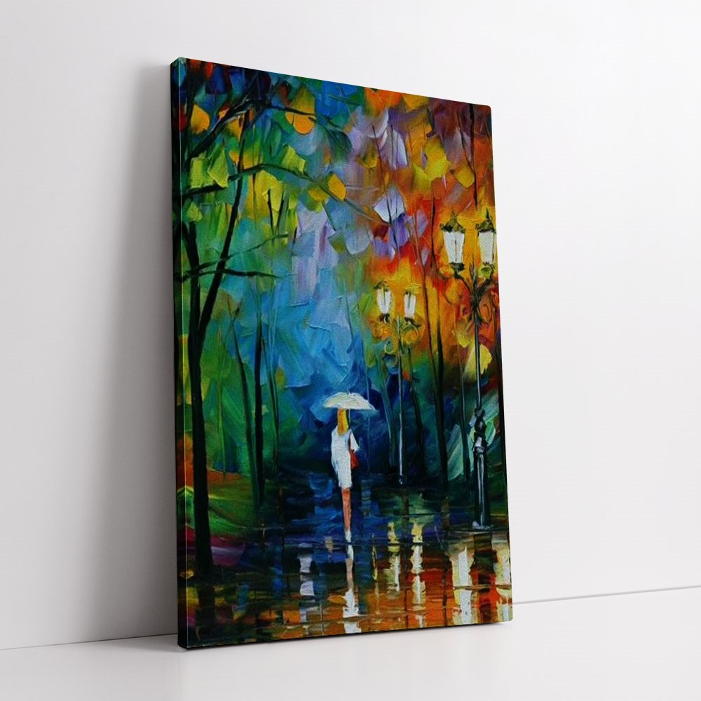 Walking Lady Water Painting Home Decoration Canvas