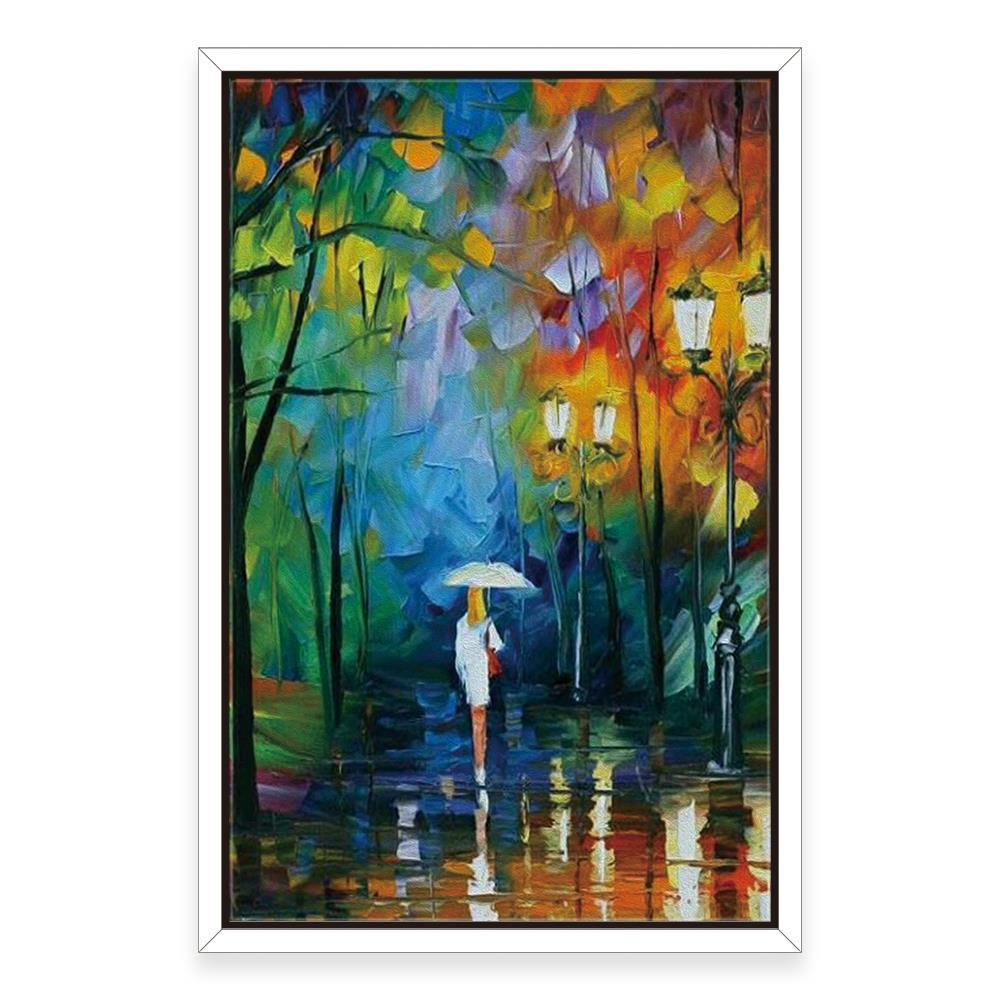 Walking Lady Water Painting Home Decoration Canvas