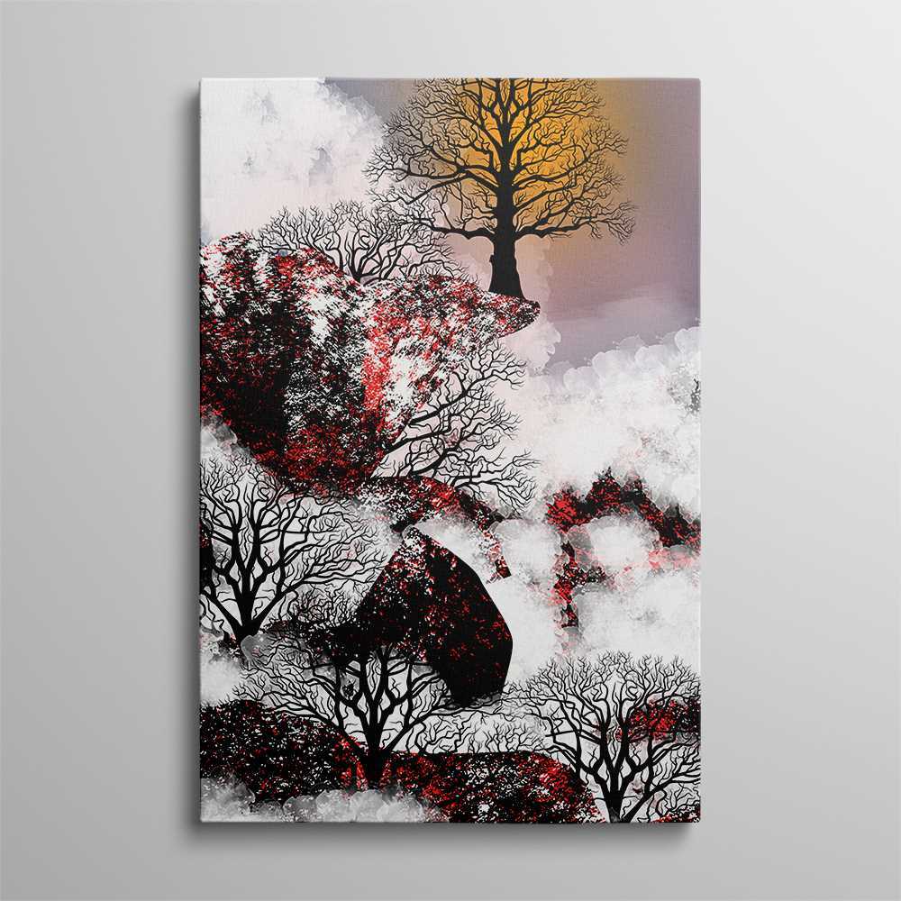 Snowy Trees Painting Deco Home Decoration Canvas