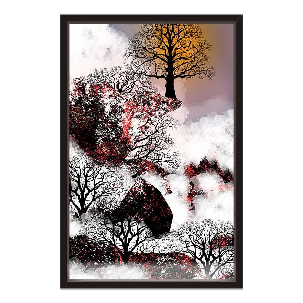 Snowy Trees Painting Deco Home Decoration Canvas