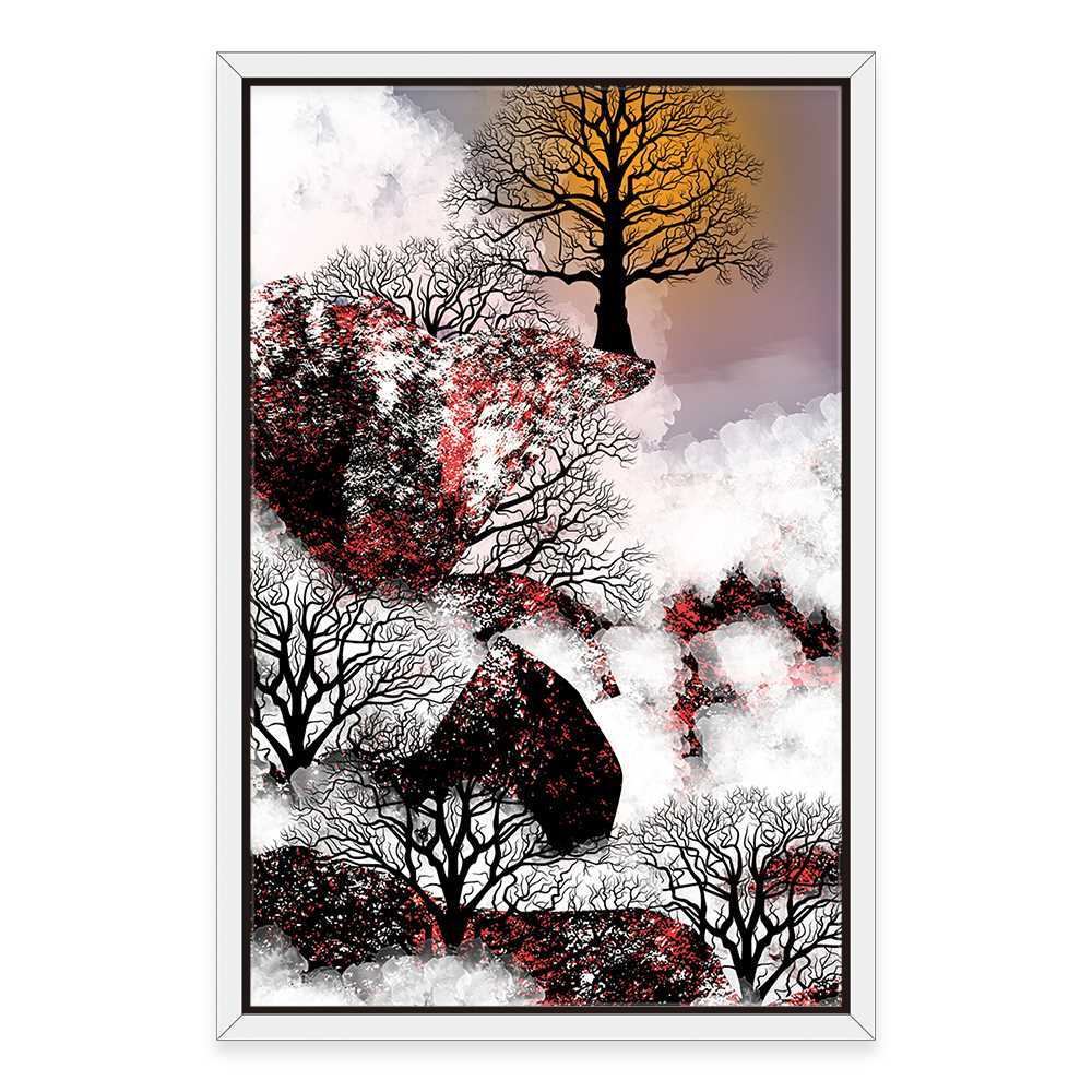 Snowy Trees Painting Deco Home Decoration Canvas