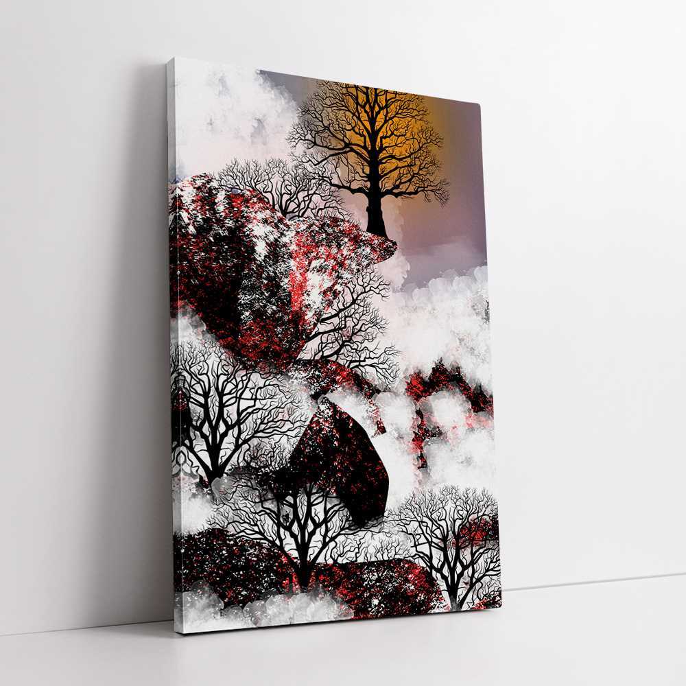 Snowy Trees Painting Deco Home Decoration Canvas