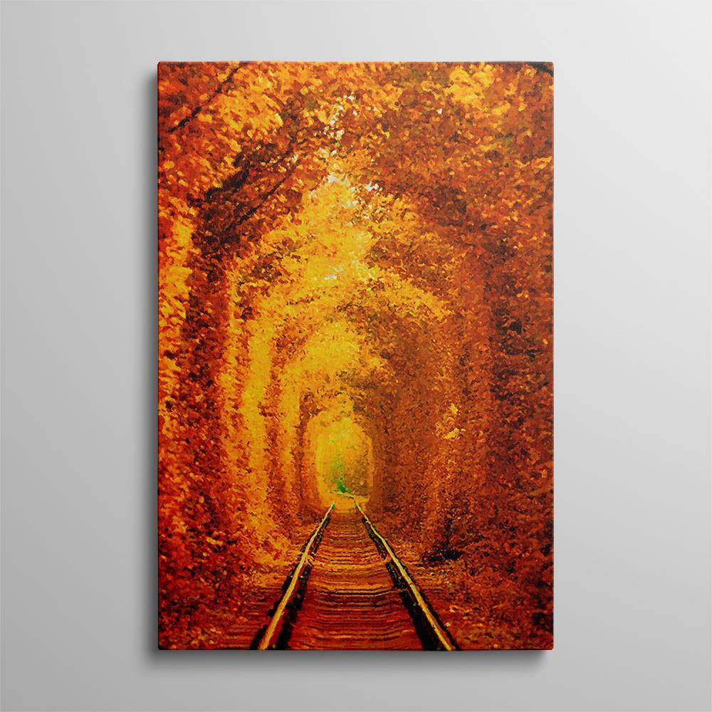 Golden Blaze of Trees Home Decoration Canvas