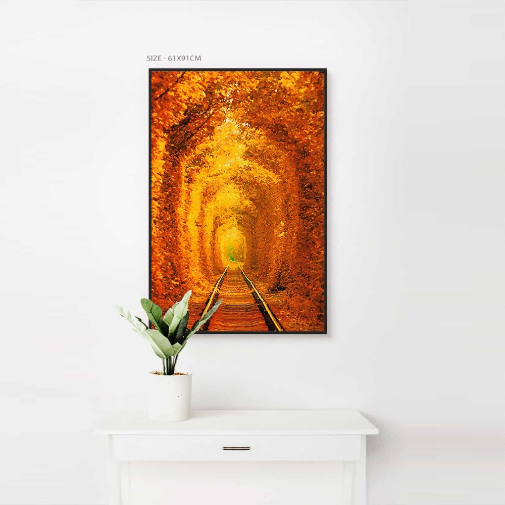Golden Blaze of Trees Home Decoration Canvas