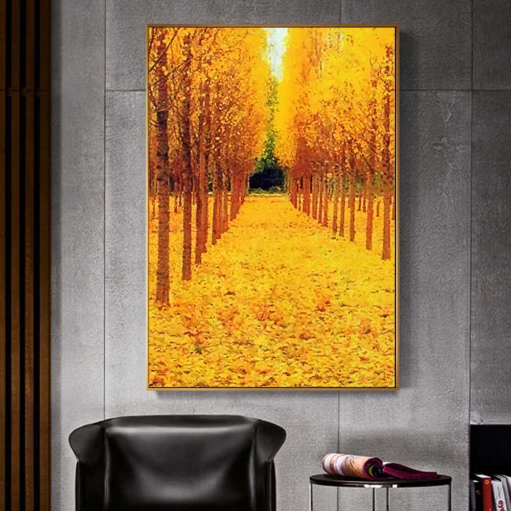 Golden Autumn Trees Home Decoration Canvas