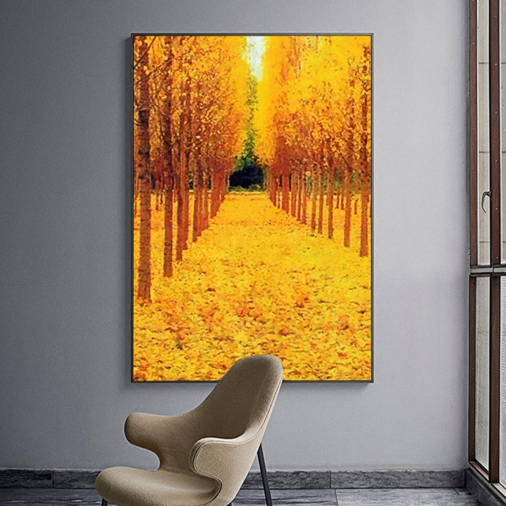 Golden Autumn Trees Home Decoration Canvas