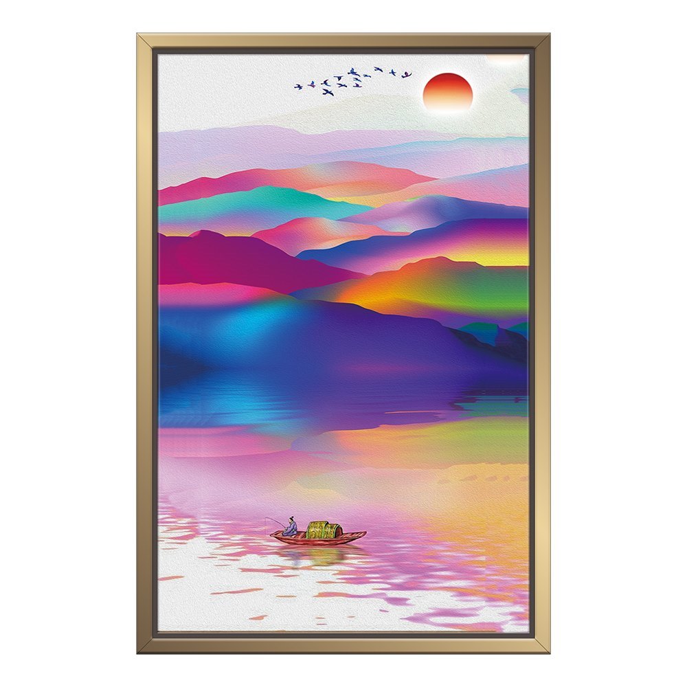 Rainbow Hillside View Design Home Decoration Canvas