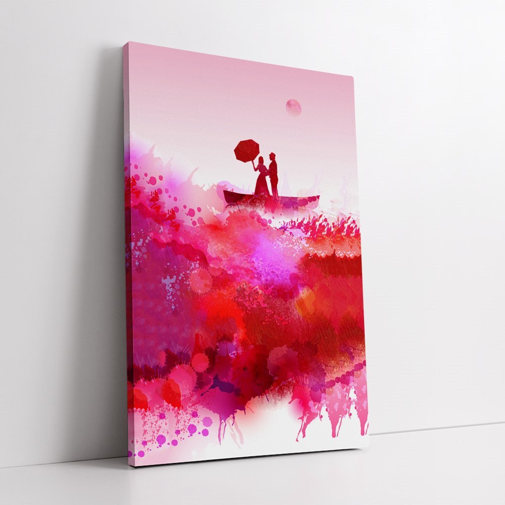 Lovers on the Boat Wall Art  Home Decoration Canvas