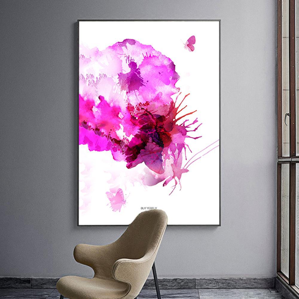 Purple Butterfly Home Decoration Canvas
