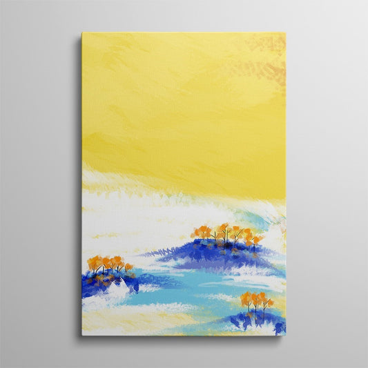 Yellow Lil Flowers Home Decoration Canvas