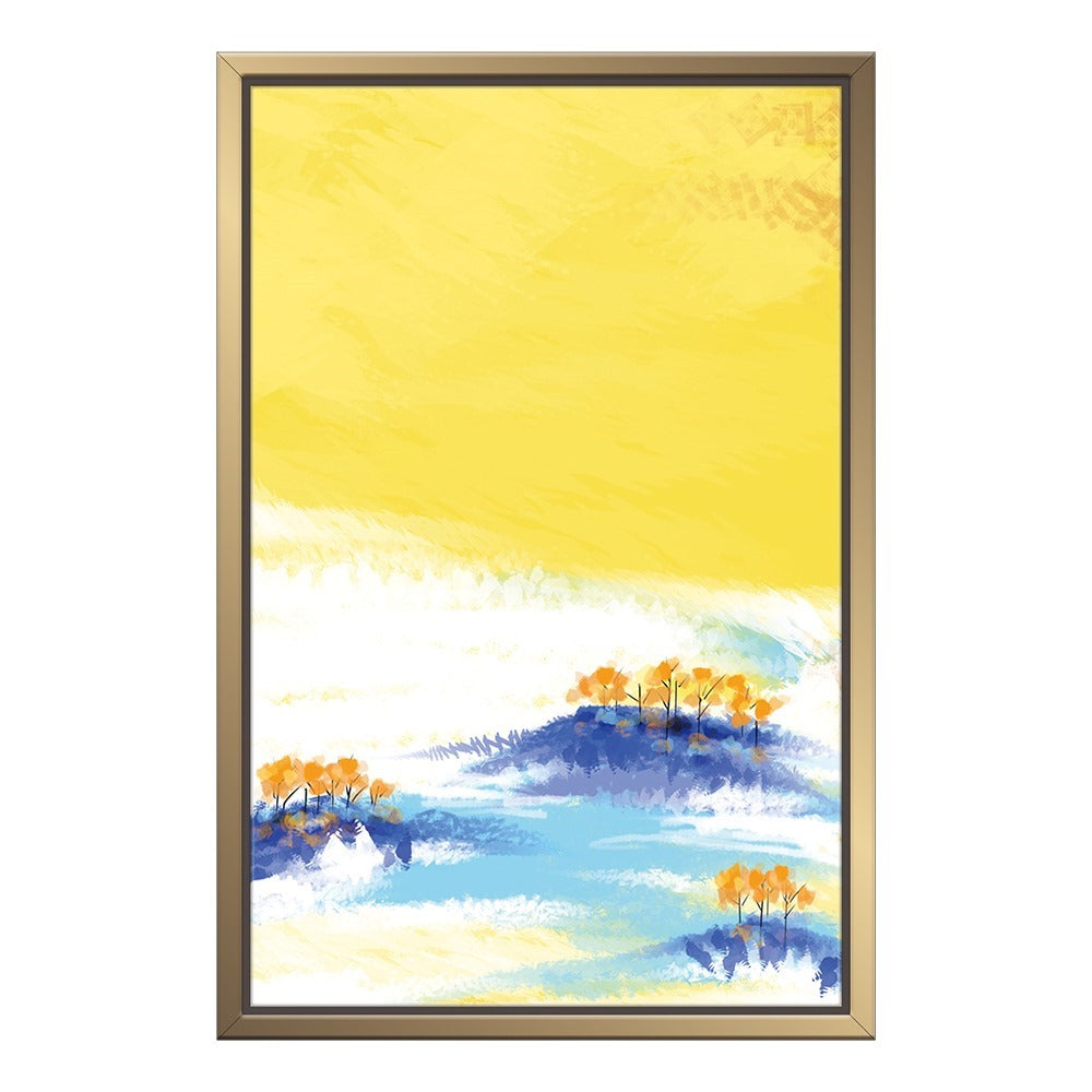 Yellow Lil Flowers Home Decoration Canvas