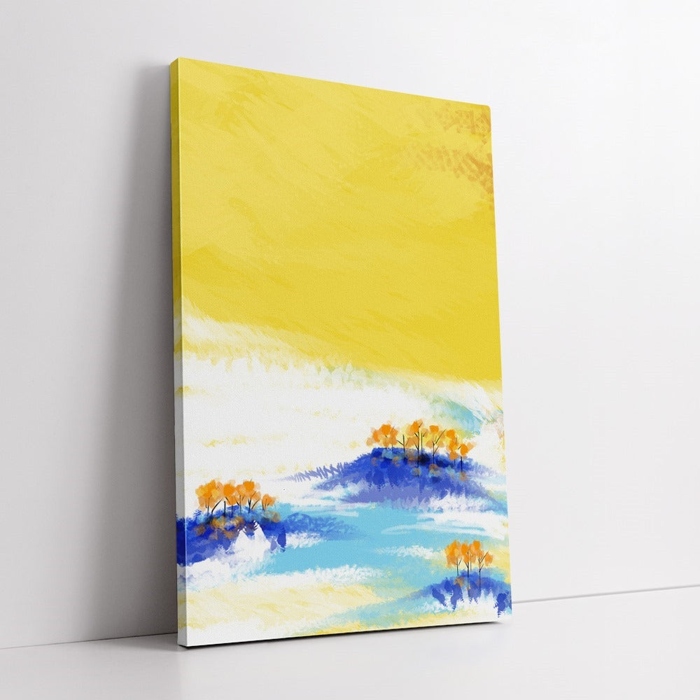 Yellow Lil Flowers Home Decoration Canvas