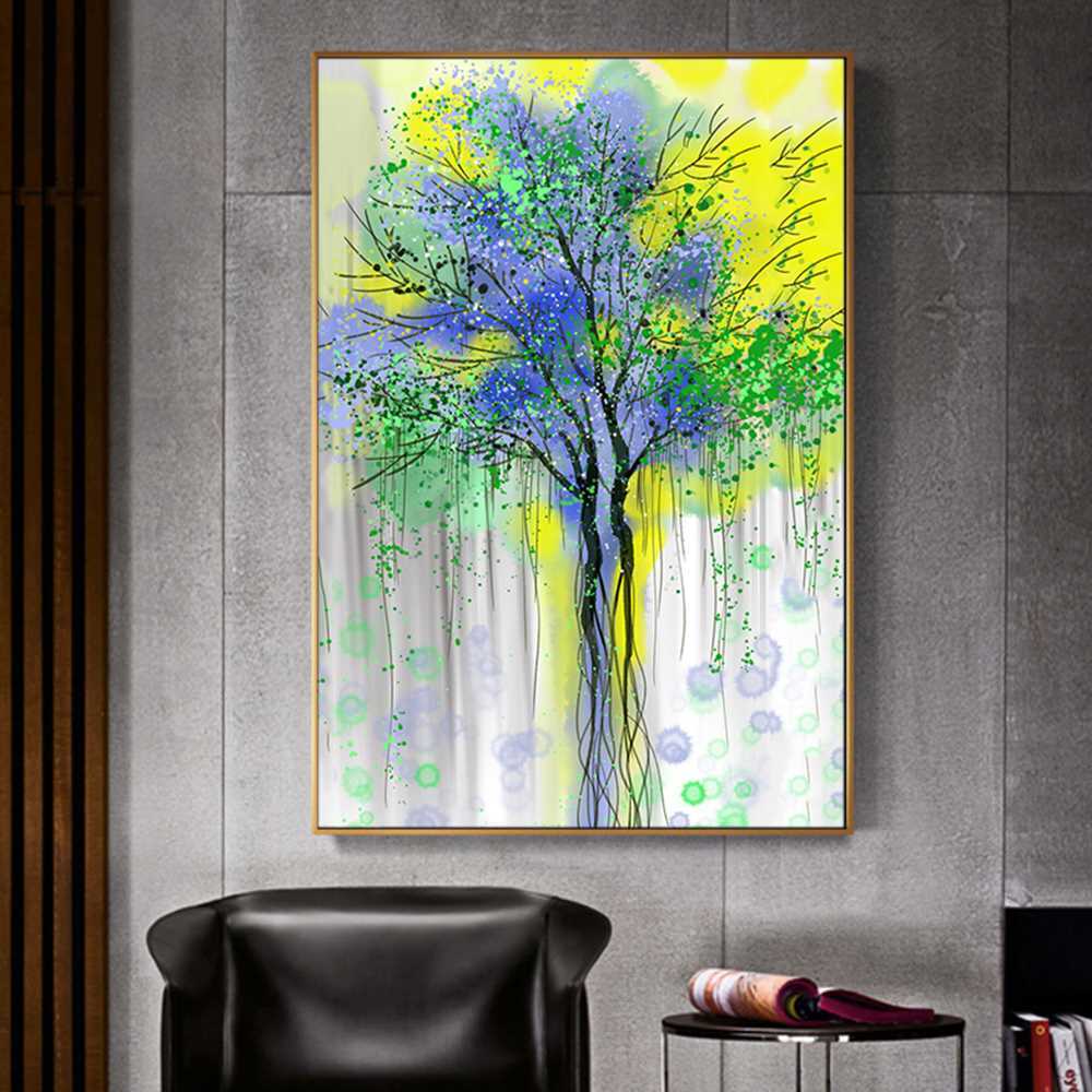 Fantasy Multi Color Tree Home Decoration Canvas