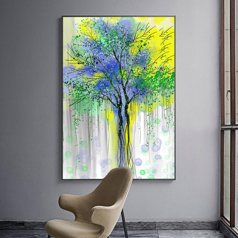 Fantasy Multi Color Tree Home Decoration Canvas