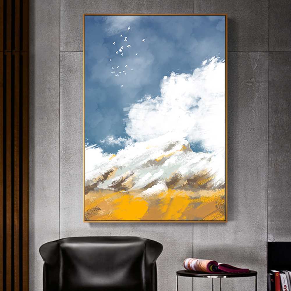 Cloudy Water Color Home Decoration Canvas