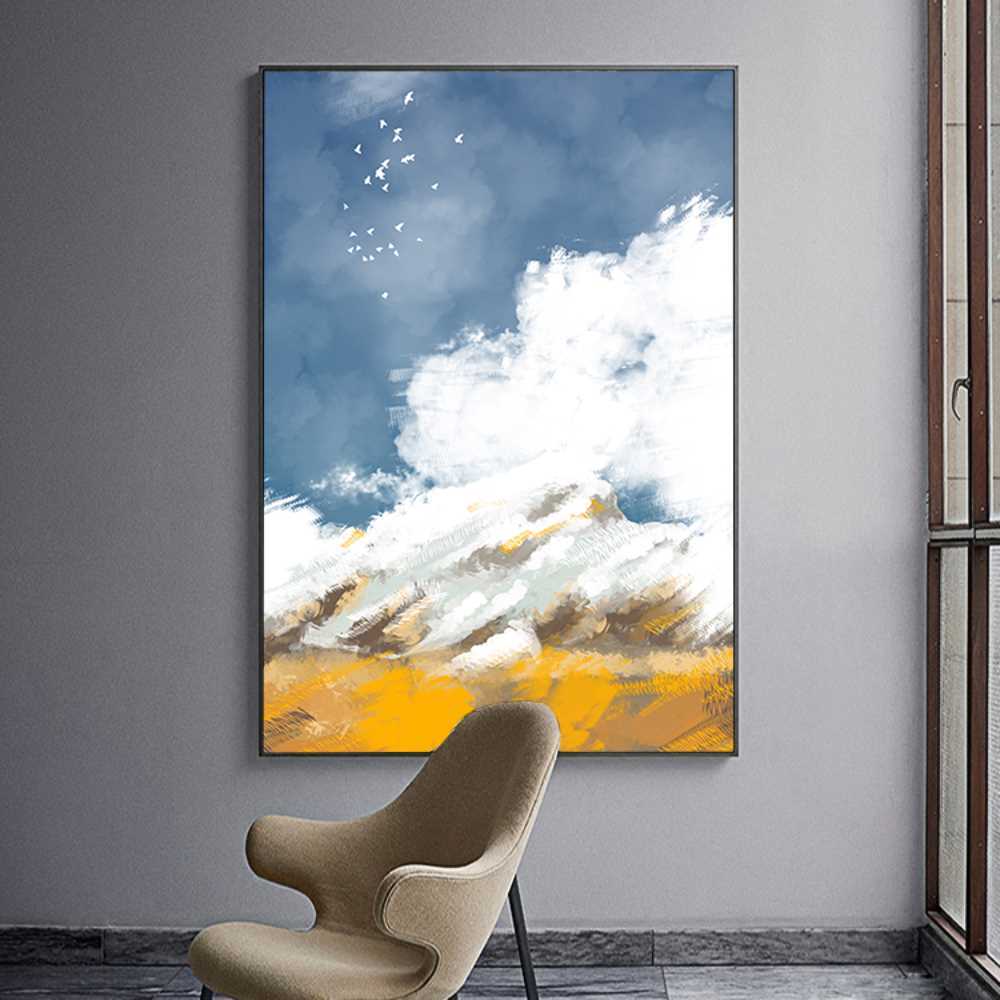 Cloudy Water Color Home Decoration Canvas