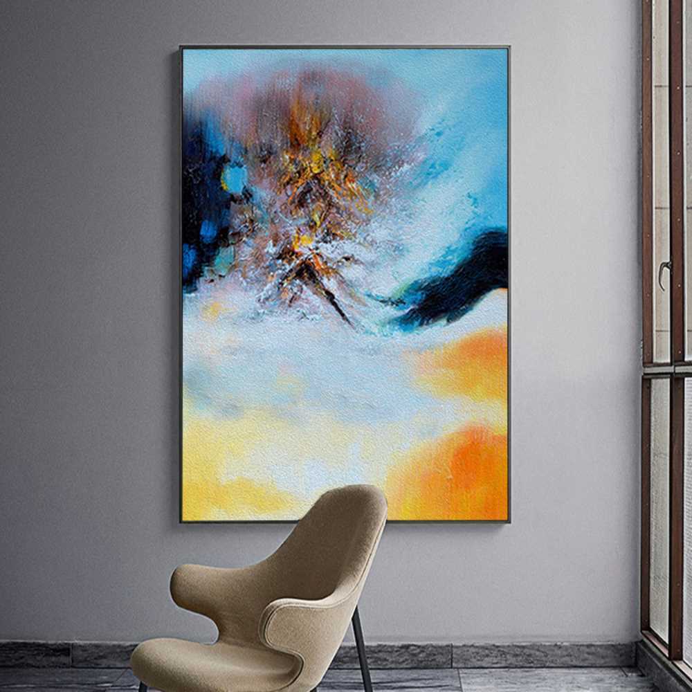 Modern Blended Color Home Decoration Canvas