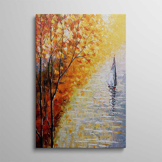 Yellow Leaves Falling Art Home Decoration Canvas