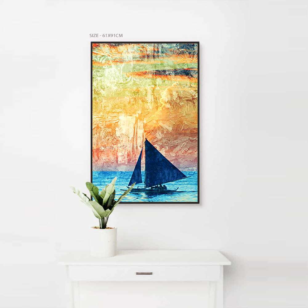 Boat Sailing  Wall Art Home Decoration Canvas