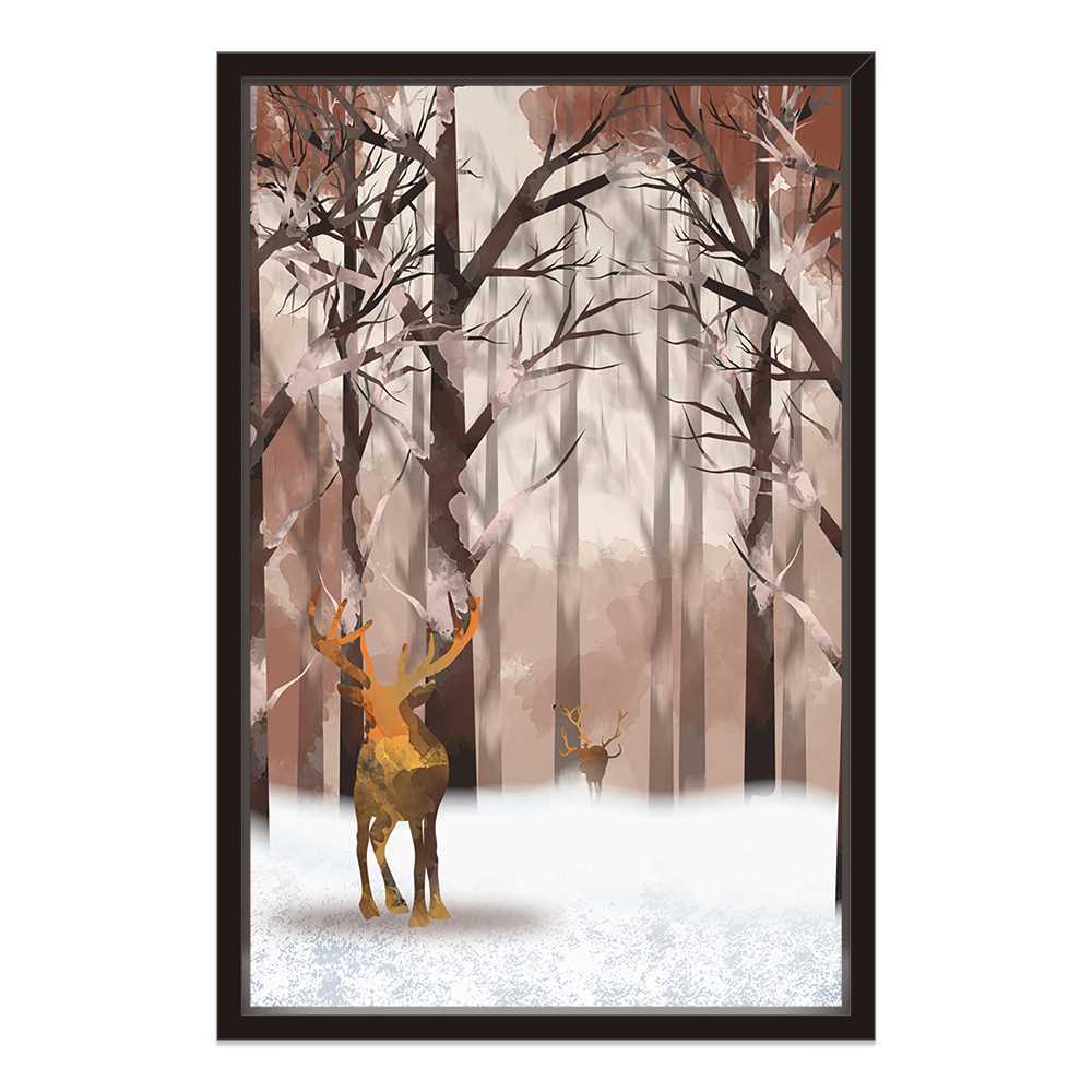 Brown Trees and Sheep Home Decoration Canvas