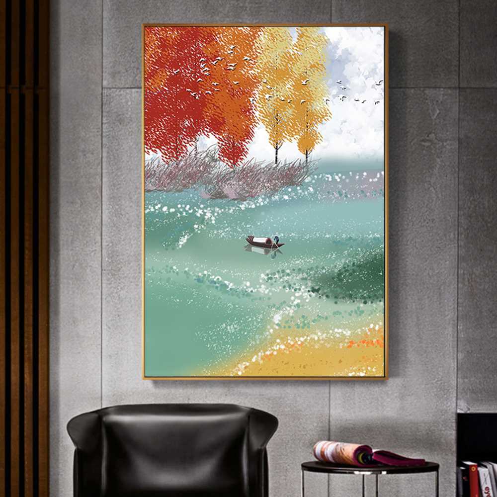 Lake View Art Home Decoration Canvas