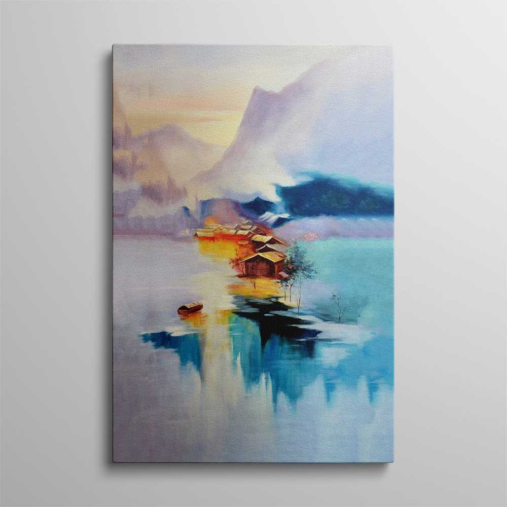 Village Mountain Art Decor Home Decoration Canvas
