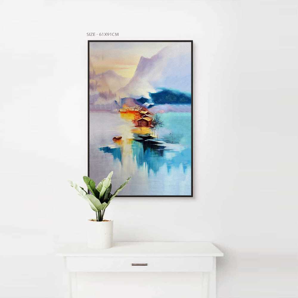 Village Mountain Art Decor Home Decoration Canvas