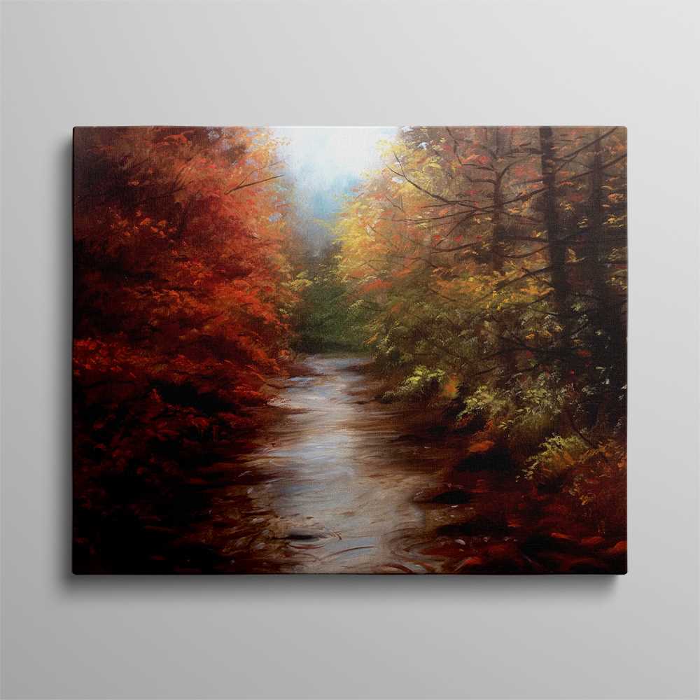 Landscape Painting Forest Spring Water  Art Canvas Prints