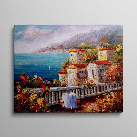 Landscape Painting The Sea Scenery and Structures Art Canvas Prints