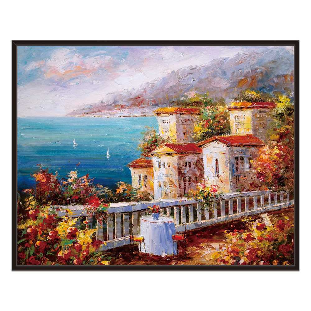 Landscape Painting The Sea Scenery and Structures Art Canvas Prints