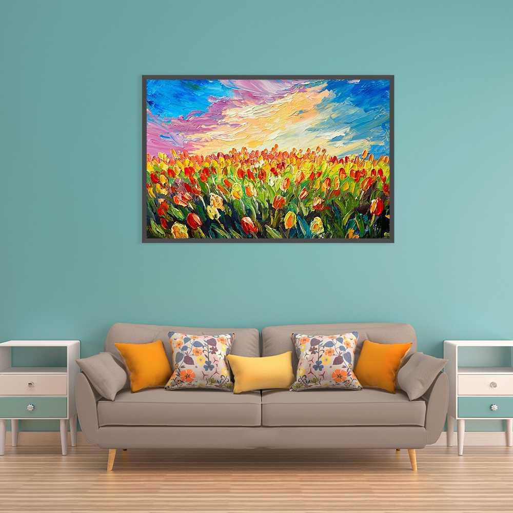 Flower Sky Decoration Canvas