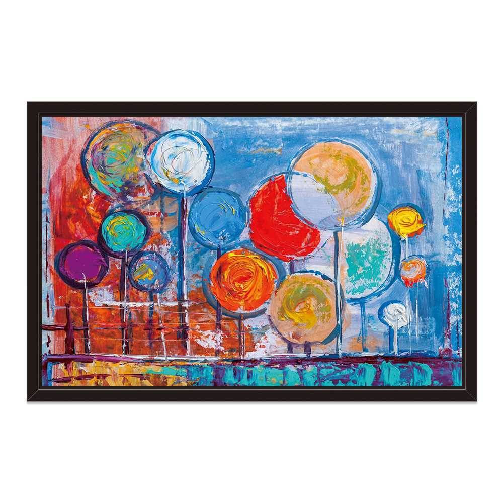 Circle Flower Decoration Canvas