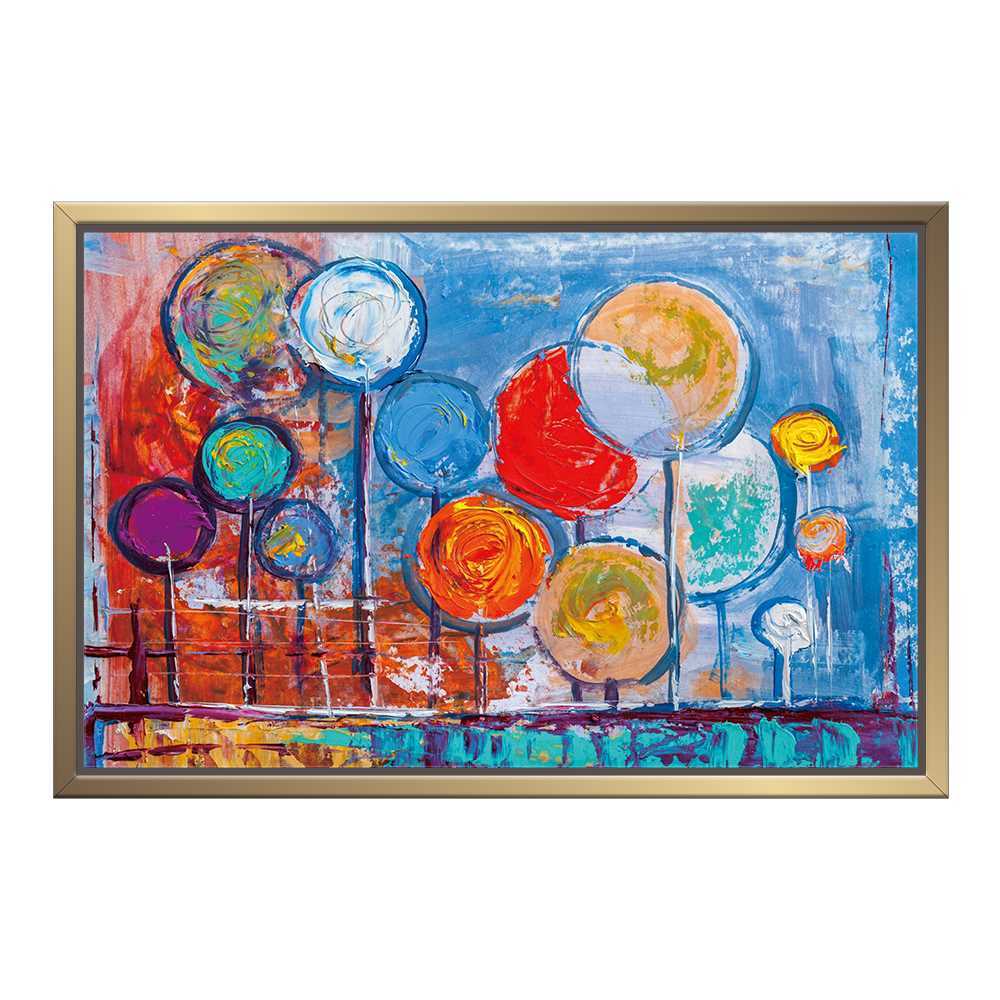 Circle Flower Decoration Canvas