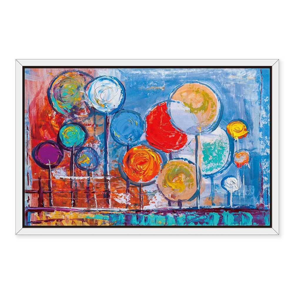 Circle Flower Decoration Canvas