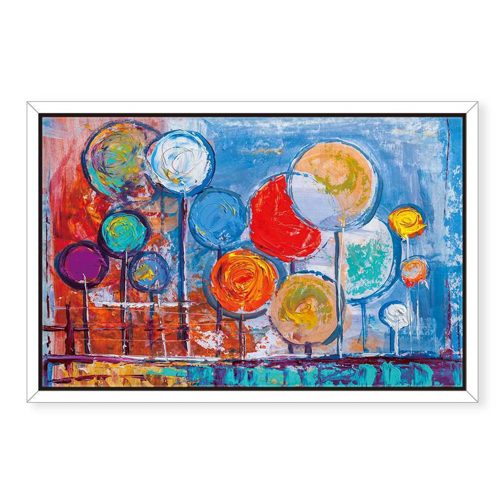 Circle Flower Decoration Canvas