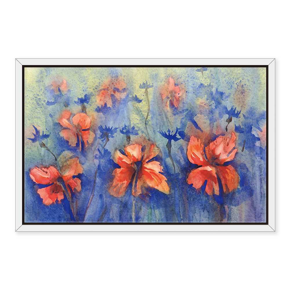 Red Art Flower Decoration Canvas