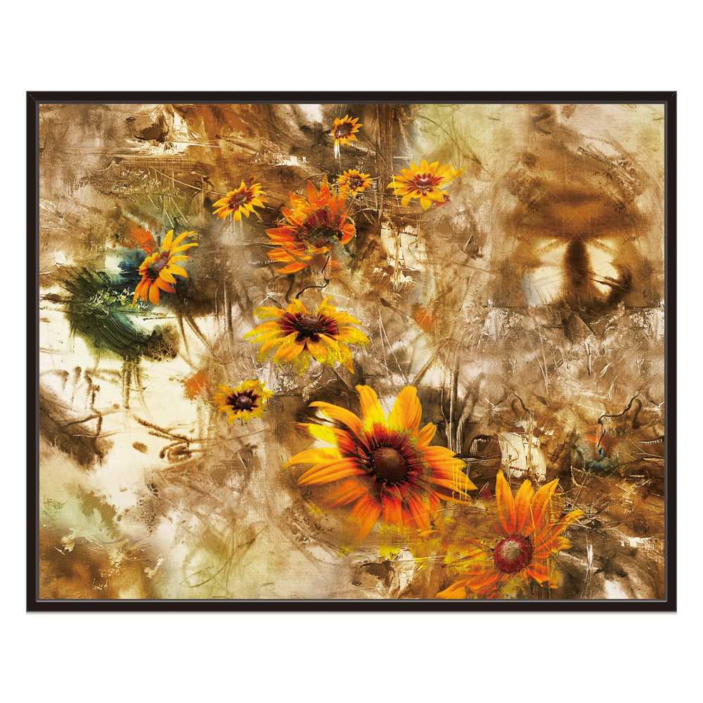 Muddy Sunflower Decoration Canvas