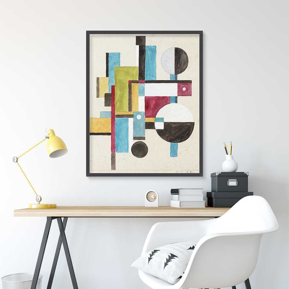Rectangle And Circles Geometric Canvas