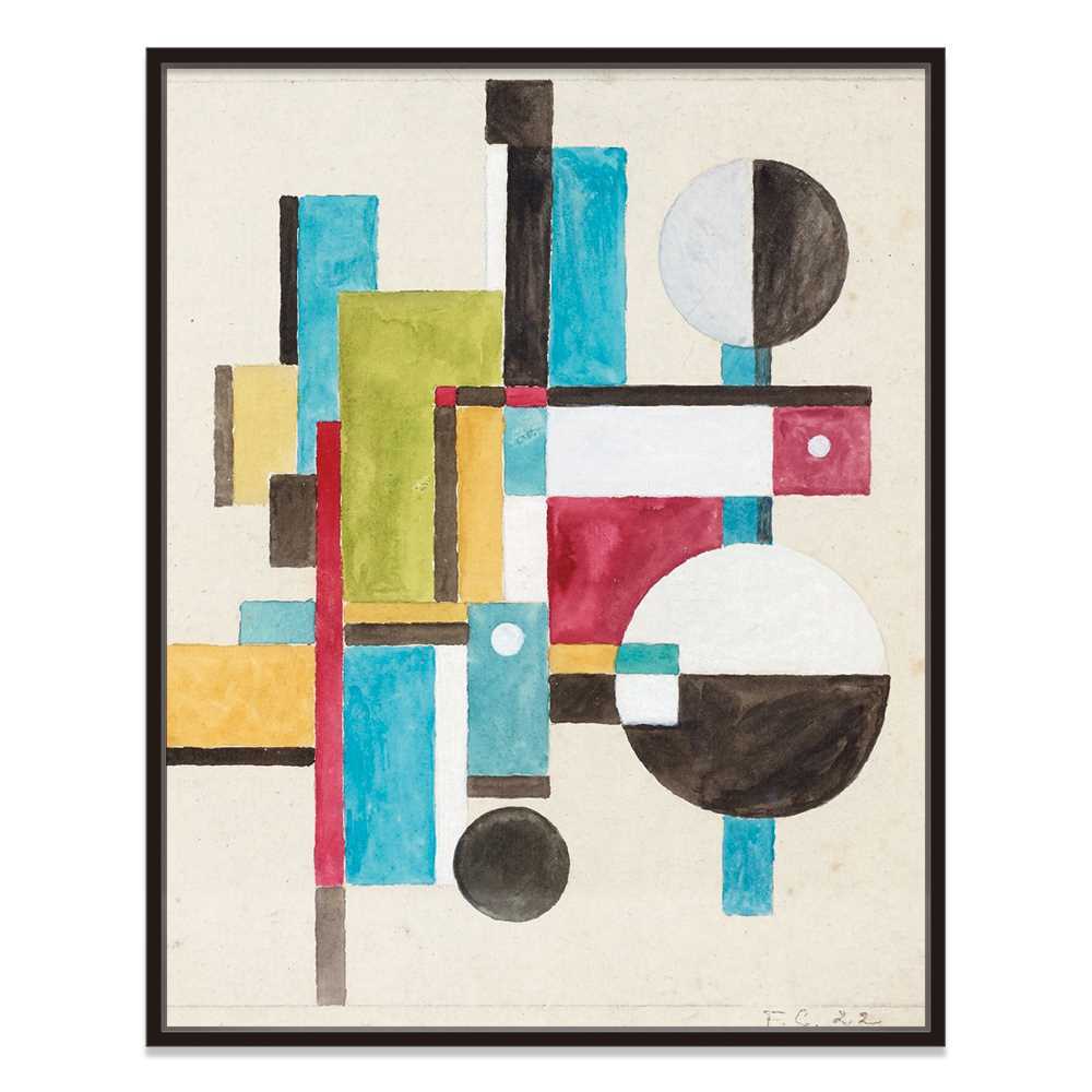 Rectangle And Circles Geometric Canvas