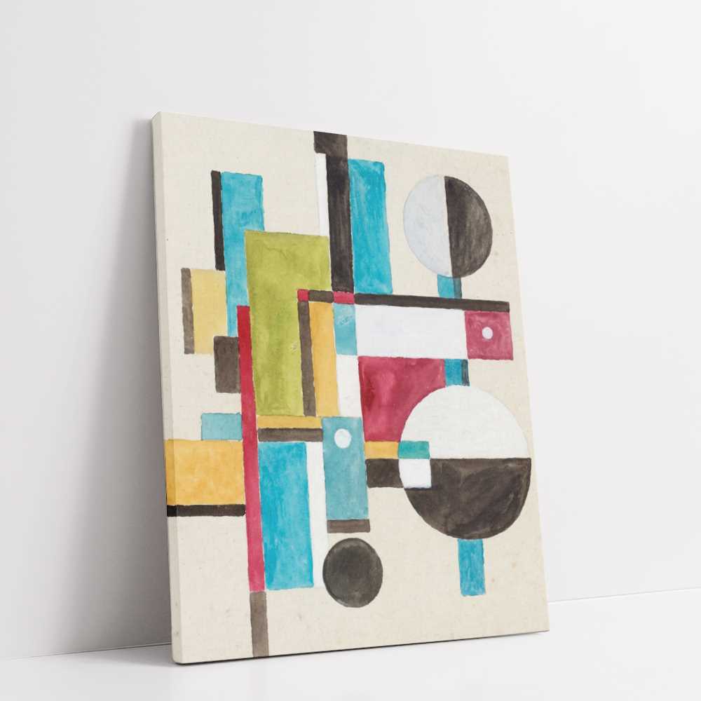 Rectangle And Circles Geometric Canvas