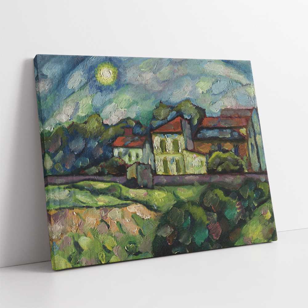 Village Scenery  Abstract Canvas