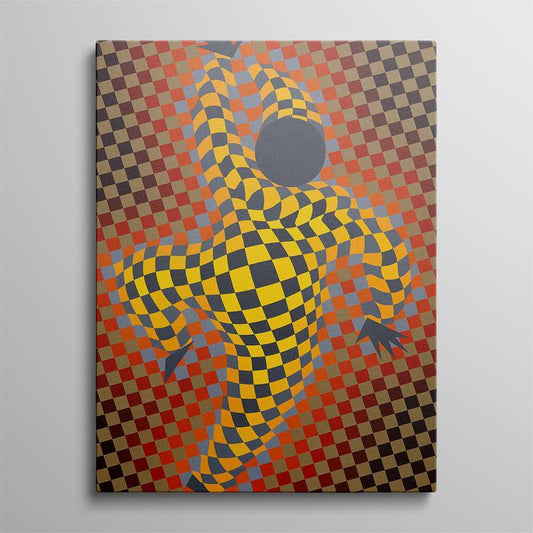 Tile Clown Dancing Abstract Canvas