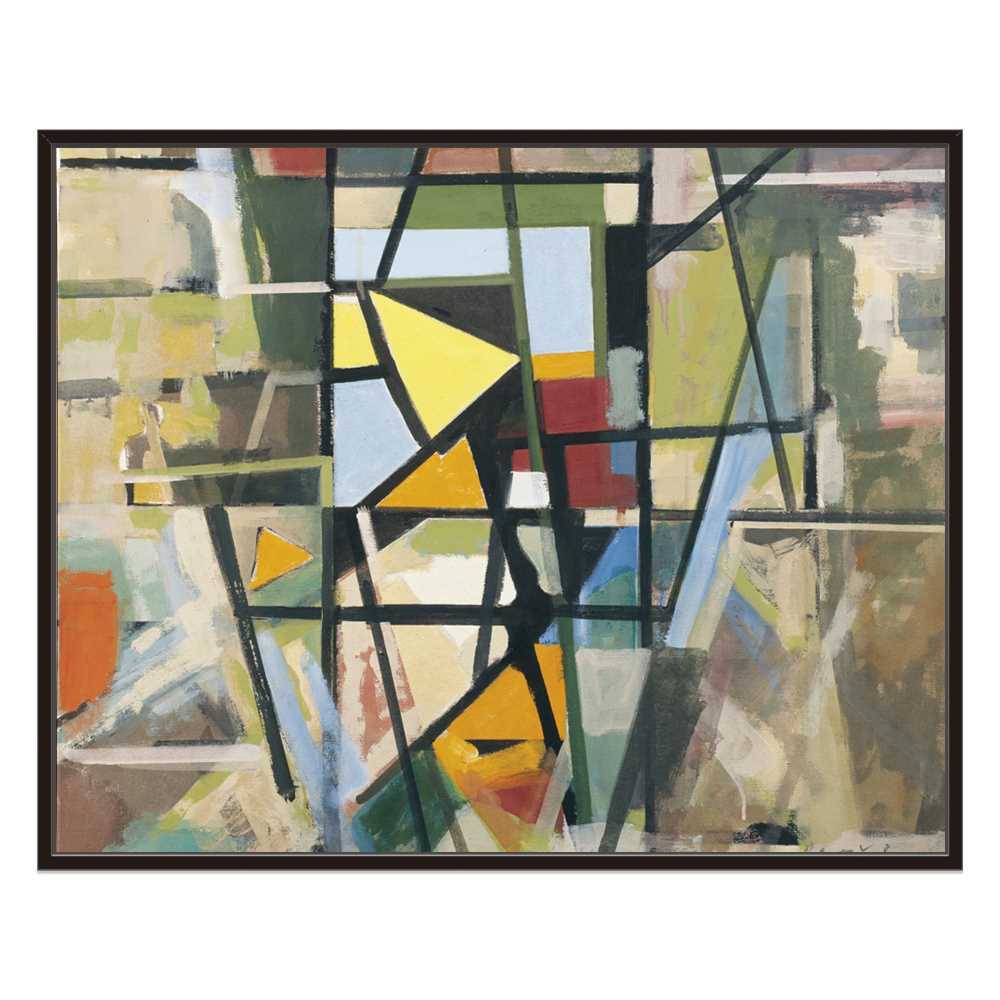 Mirror Glass Geometric Canvas