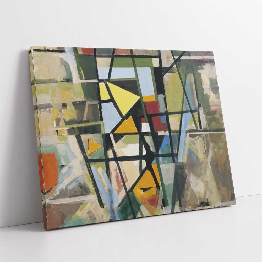 Mirror Glass Geometric Canvas