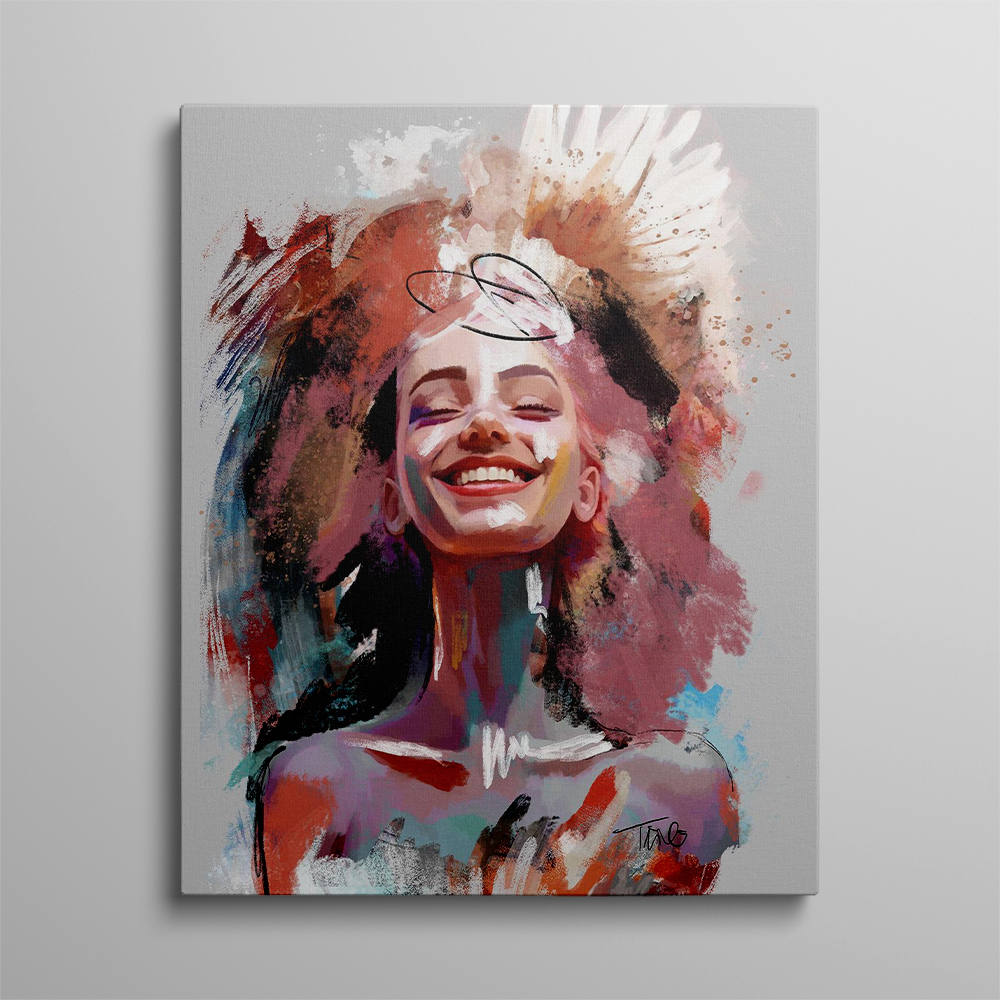 Floral Crown: Feminine Essence Canvas