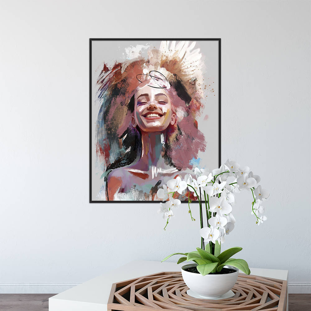Floral Crown: Feminine Essence Canvas