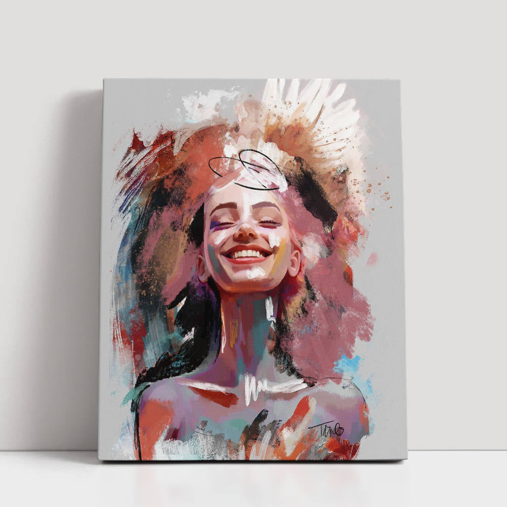 Floral Crown: Feminine Essence Canvas