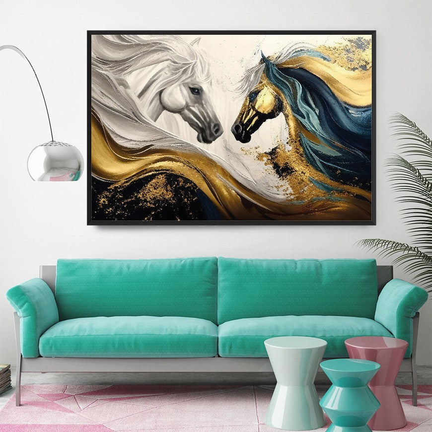 Galloping Grace: Horse Canvas Wall Art
