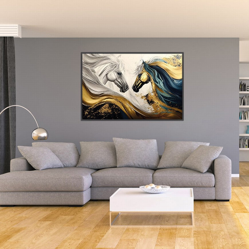 Galloping Grace: Horse Canvas Wall Art